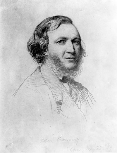 Porträt von Robert Browning (1812-89) von Field Talfourd